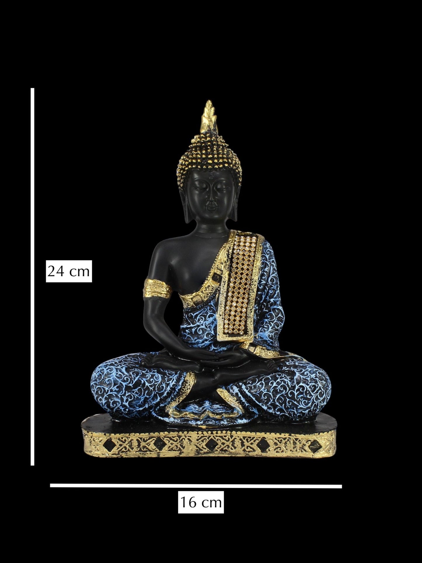 Blue Meditating Buddha