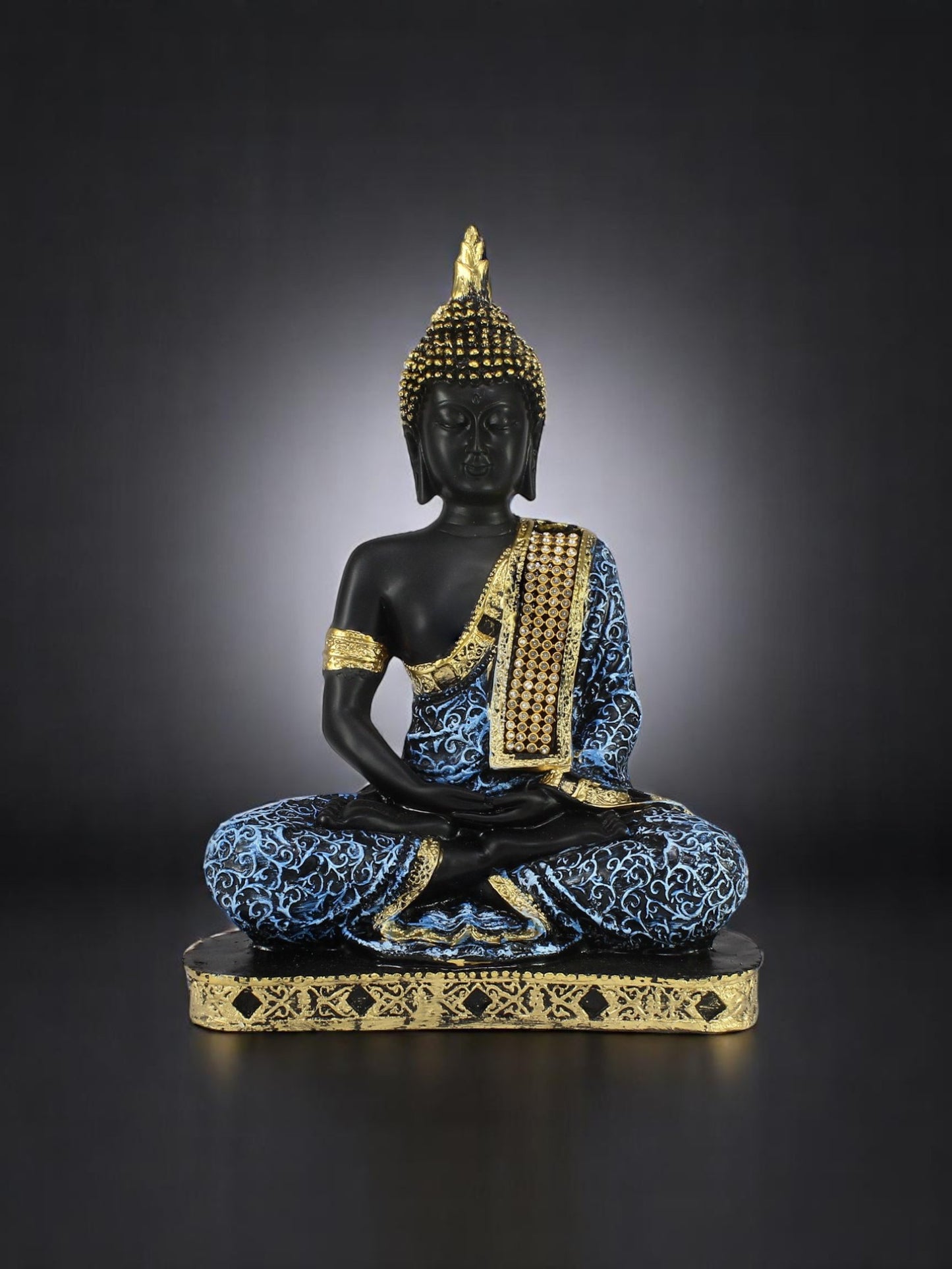 Blue Meditating Buddha
