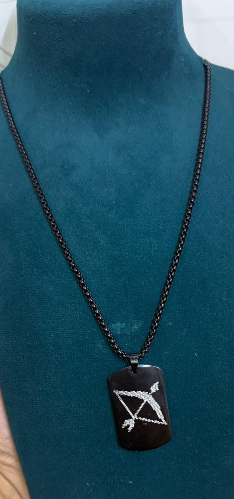 Ram Baan Microcarved Tag Necklace – Spiritual Pendant for Men