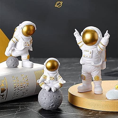 Astronaut Spaceman Home Office Desktop Figurine Decors Set of 3