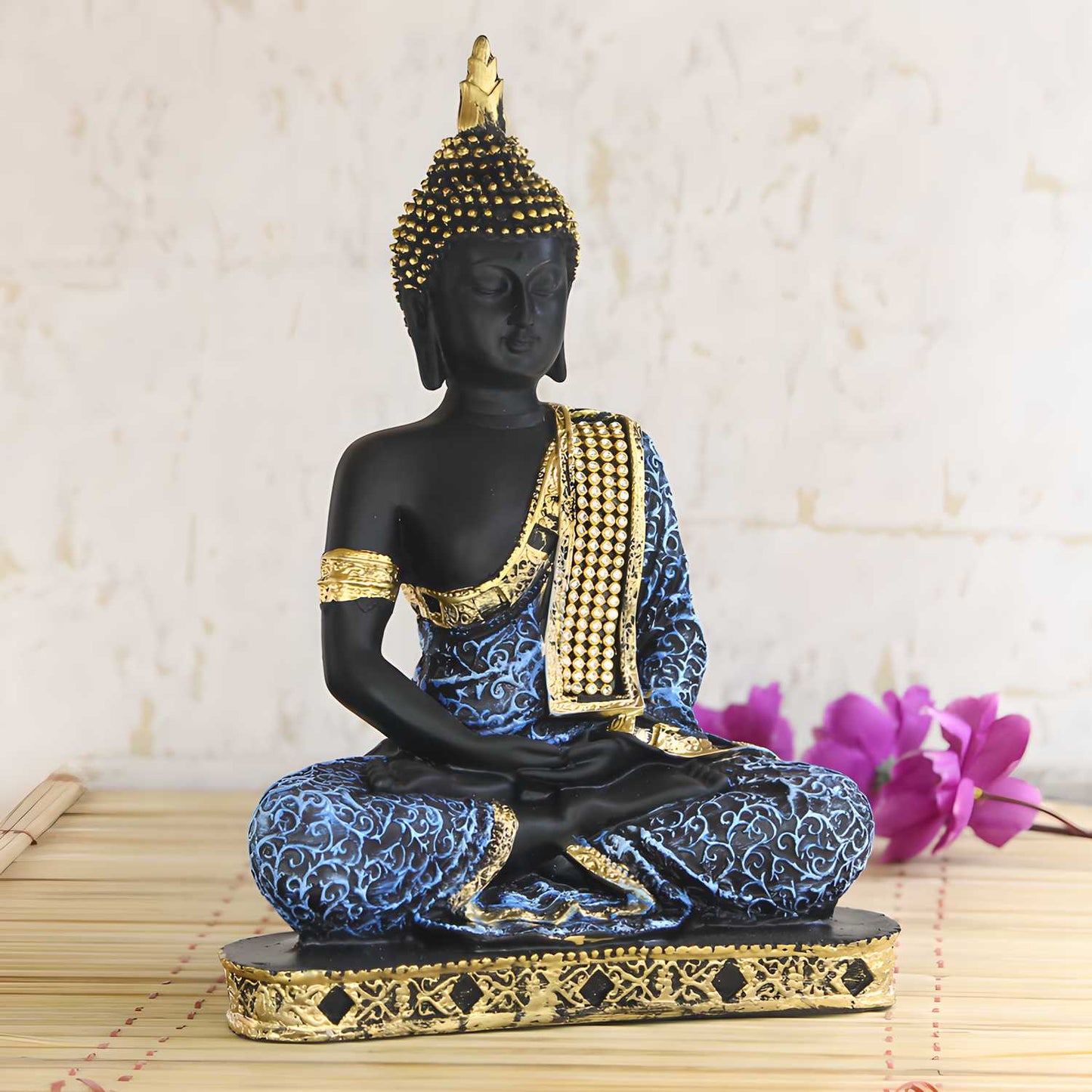 Blue Meditating Buddha