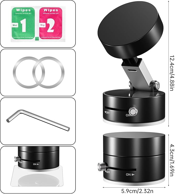 Vacuum Magnetic Suction Phone Holder – Secure, Versatile, and Stylish