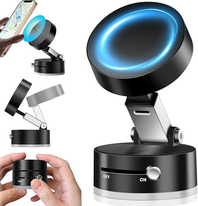 Vacuum Magnetic Suction Phone Holder – Secure, Versatile, and Stylish