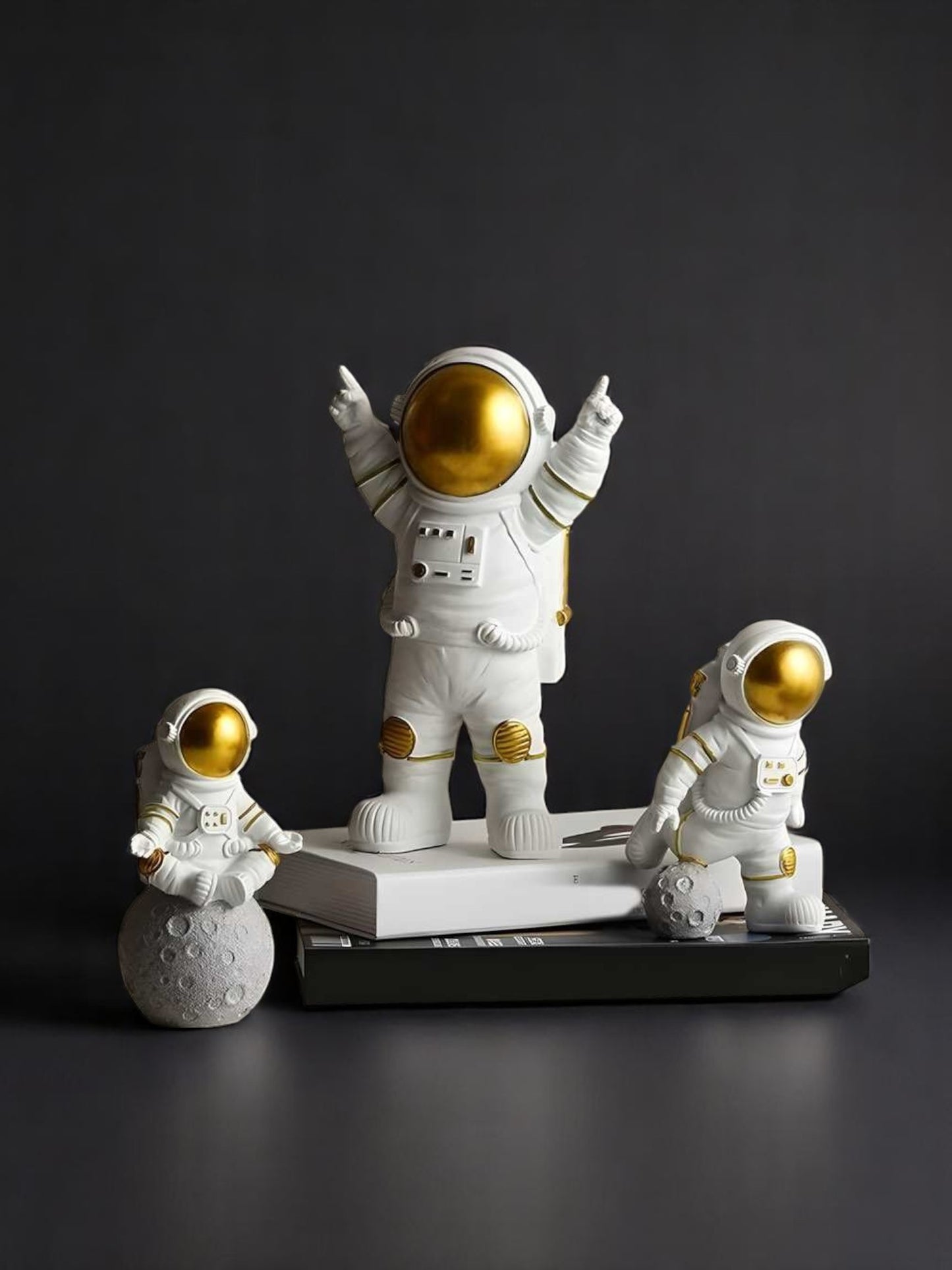 Astronaut Spaceman Home Office Desktop Figurine Decors Set of 3