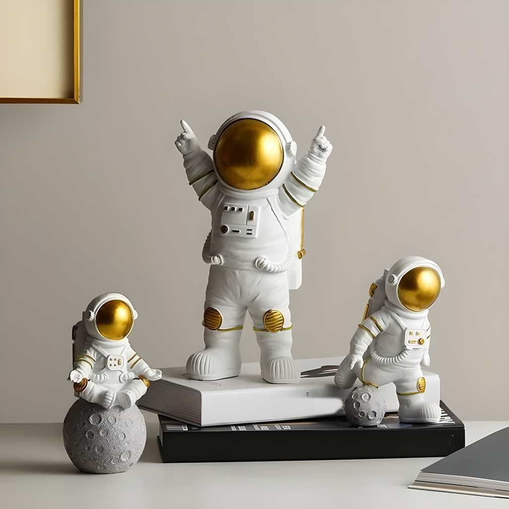Astronaut Spaceman Home Office Desktop Figurine Decors Set of 3