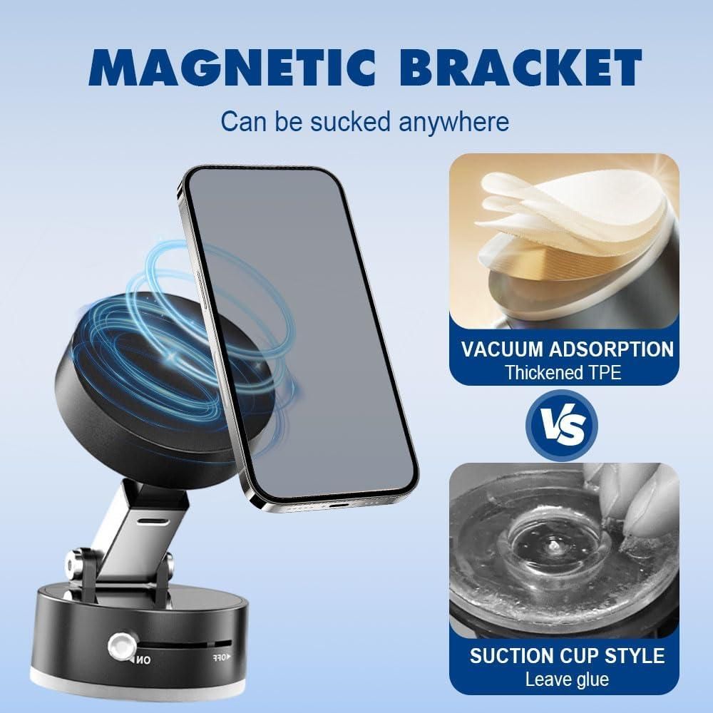 Vacuum Magnetic Suction Phone Holder – Secure, Versatile, and Stylish