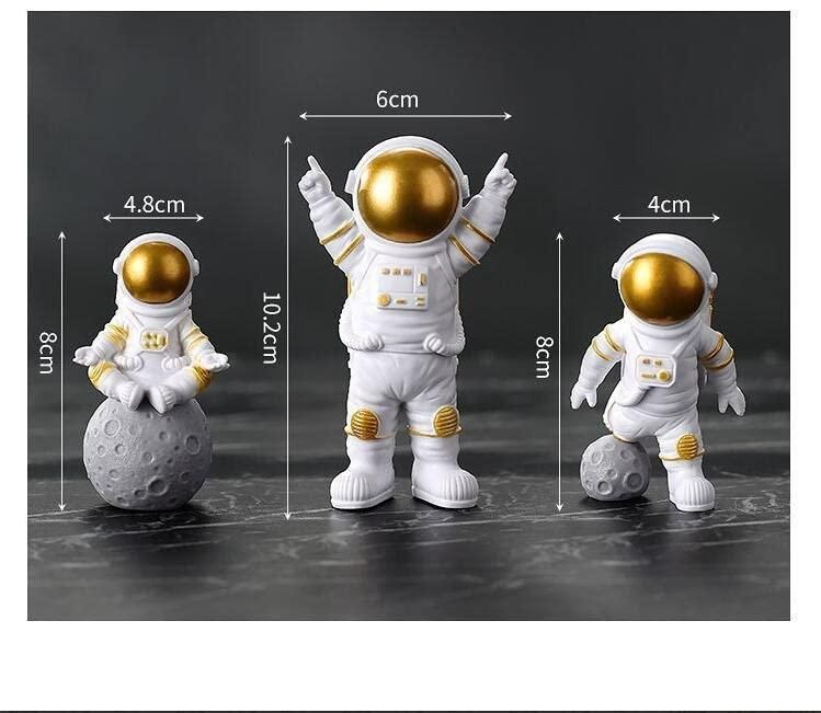 Astronaut Spaceman Home Office Desktop Figurine Decors Set of 3