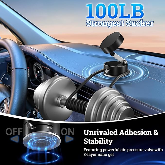 Vacuum Magnetic Suction Phone Holder – Secure, Versatile, and Stylish