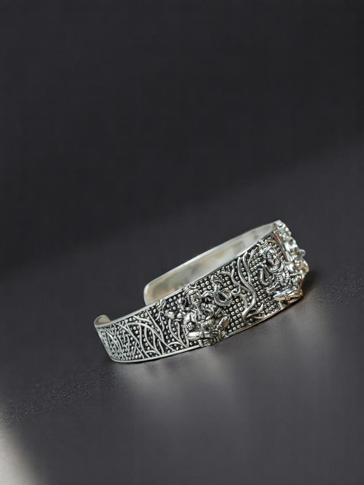 Men’s Oxidised Silver Mahakal Bracelet