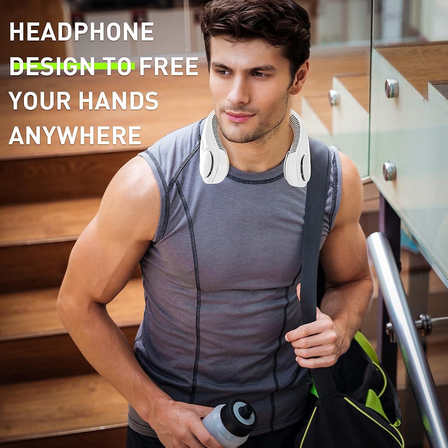 Portable Bladeless Hanging Rechargeable Neck Fan