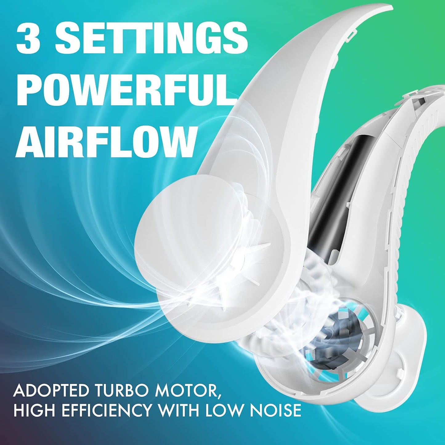 Portable Bladeless Hanging Rechargeable Neck Fan