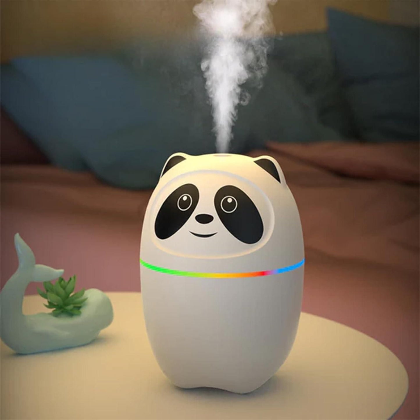 Mini Cute Panda Cool Mist Humidifier for Room Moisture & Air Freshening – USB Powered