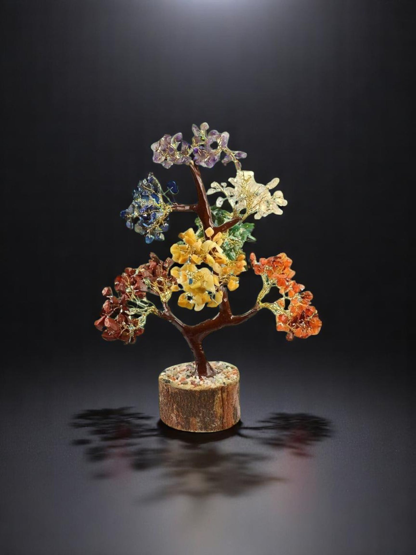 7 Chakra Natural Gemstone Crystal Tree – Multicolor Crystal Healing Tree for Home Decor, Reiki & Housewarming Gifts