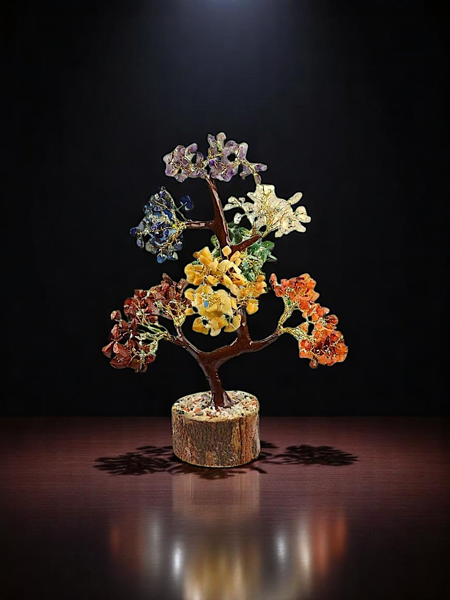 7 Chakra Natural Gemstone Crystal Tree – Multicolor Crystal Healing Tree for Home Decor, Reiki & Housewarming Gifts