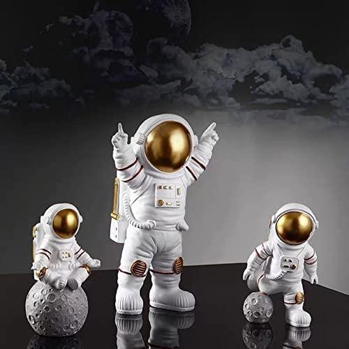 Astronaut Spaceman Home Office Desktop Figurine Decors Set of 3
