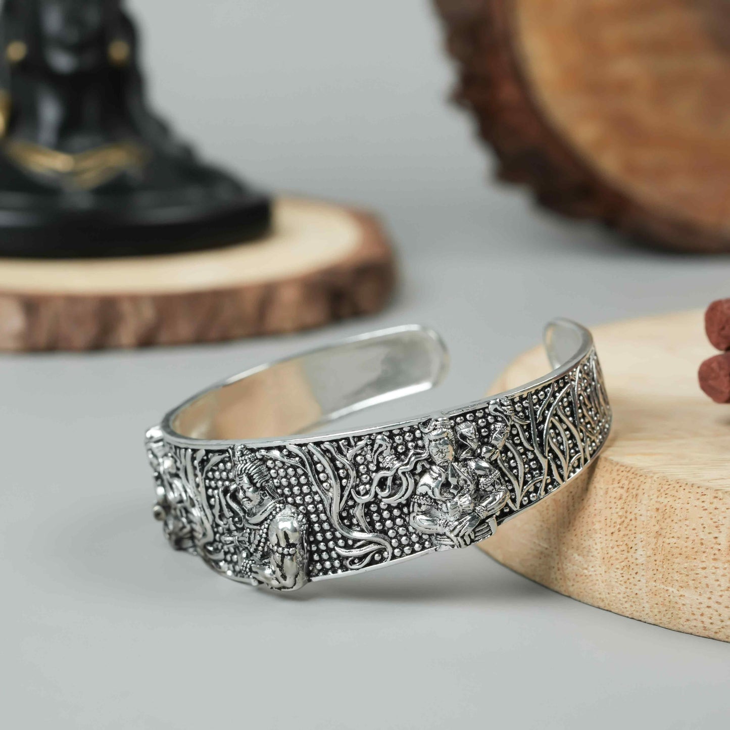 Men’s Oxidised Silver Mahakal Bracelet
