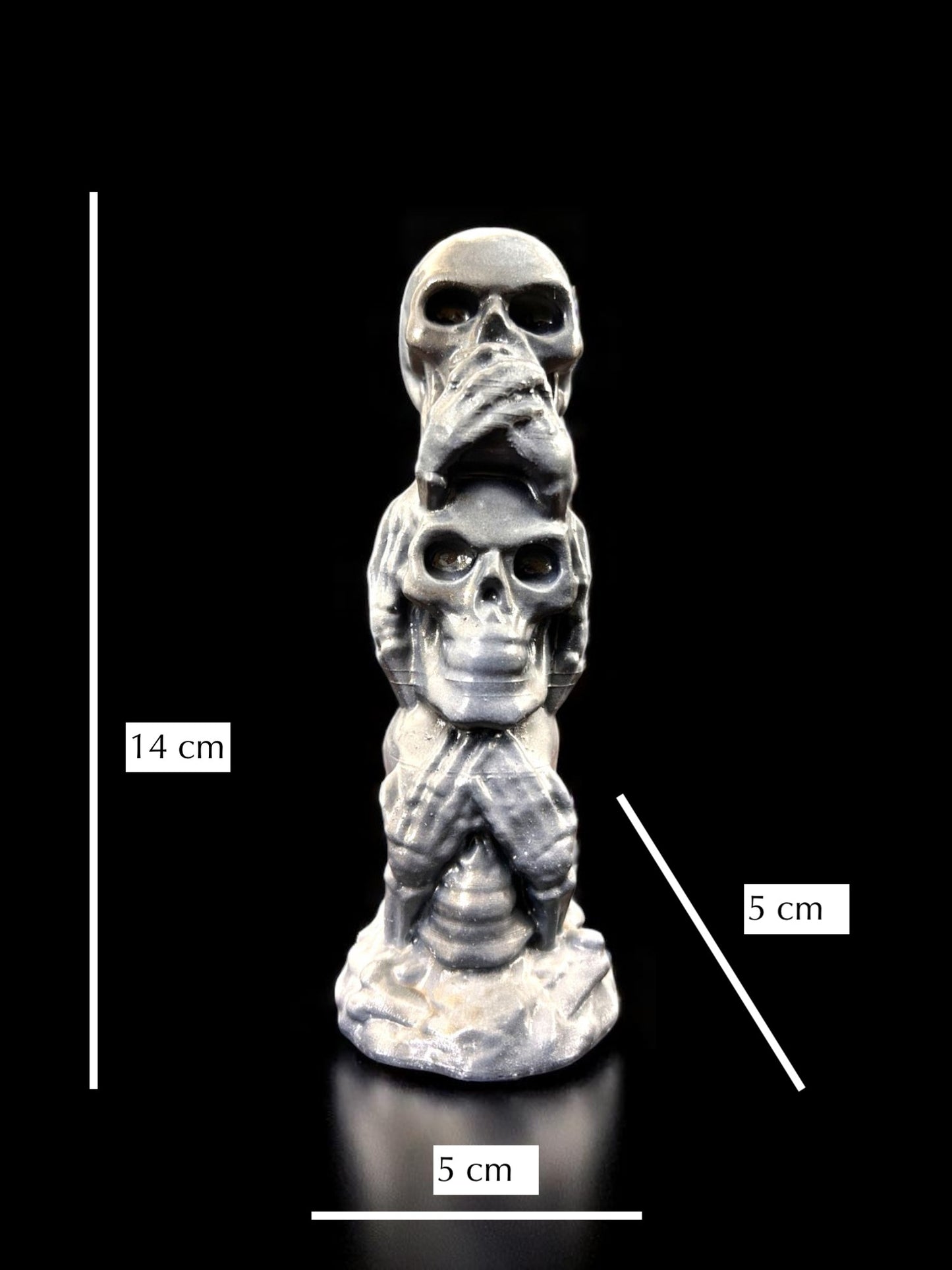 Stacked Skulls Paperweight