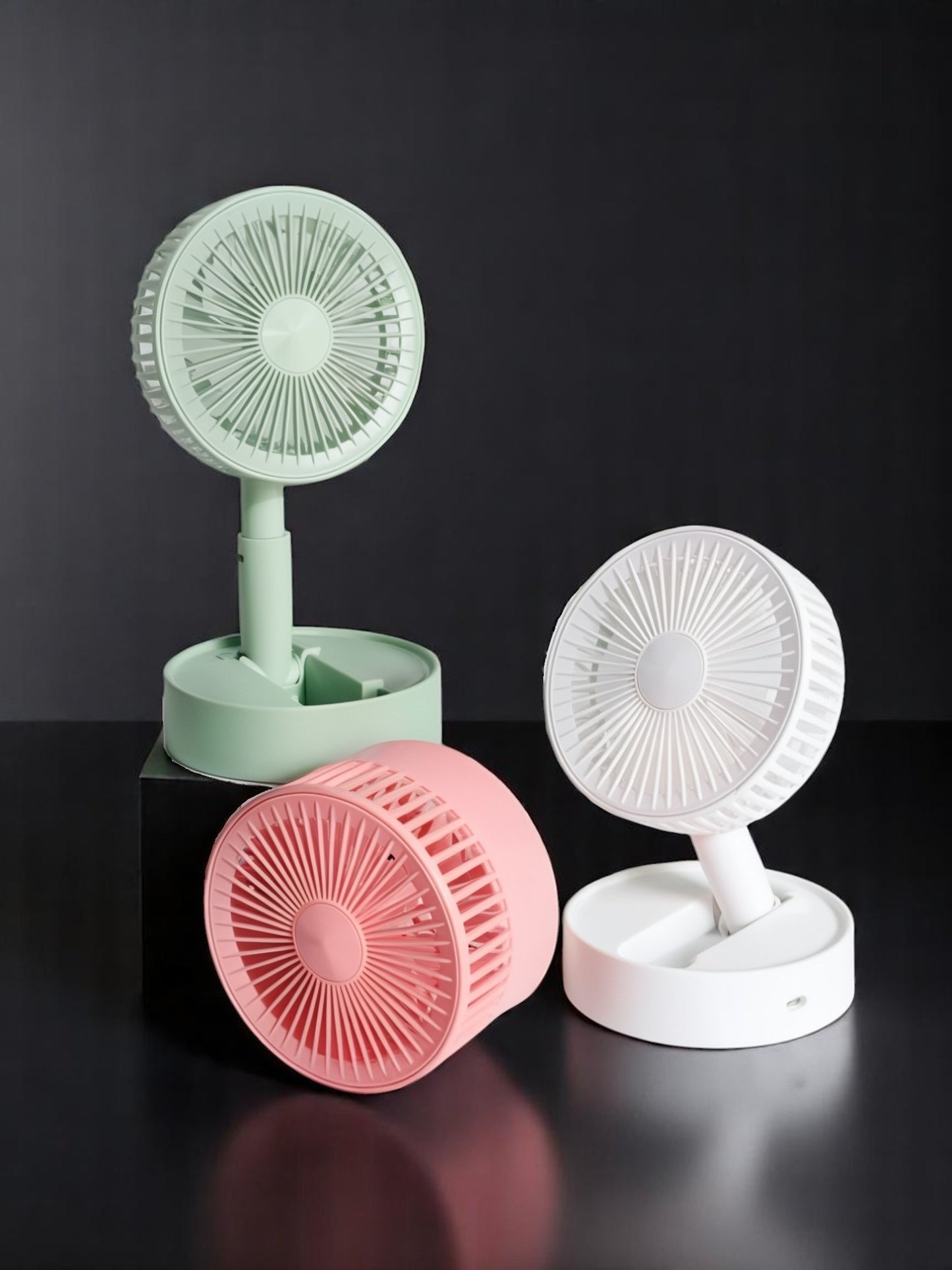 Adjustable Height Telescopic Rechargeable Standing Fan