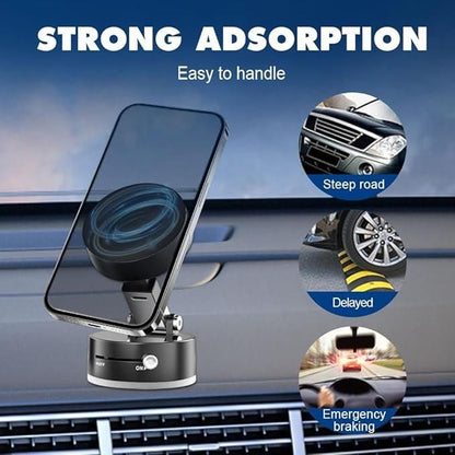 Vacuum Magnetic Suction Phone Holder – Secure, Versatile, and Stylish