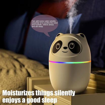 Mini Cute Panda Cool Mist Humidifier for Room Moisture & Air Freshening – USB Powered