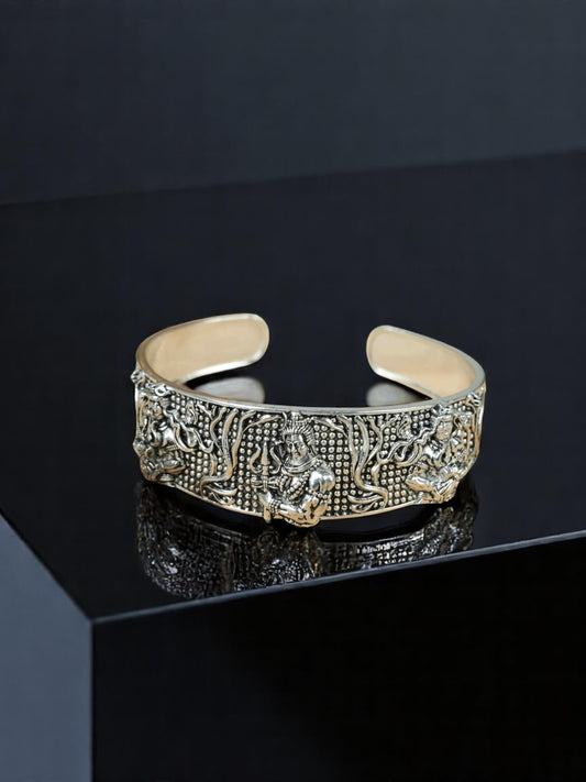 Men’s Oxidised Silver Mahakal Bracelet