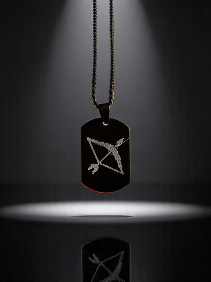 Ram Baan Microcarved Tag Necklace – Spiritual Pendant for Men