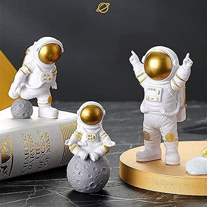Astronaut Spaceman Home Office Desktop Figurine Decors Set of 3