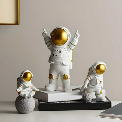 Astronaut Spaceman Home Office Desktop Figurine Decors Set of 3