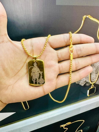Hanuman Chalisa Pendant with Chain