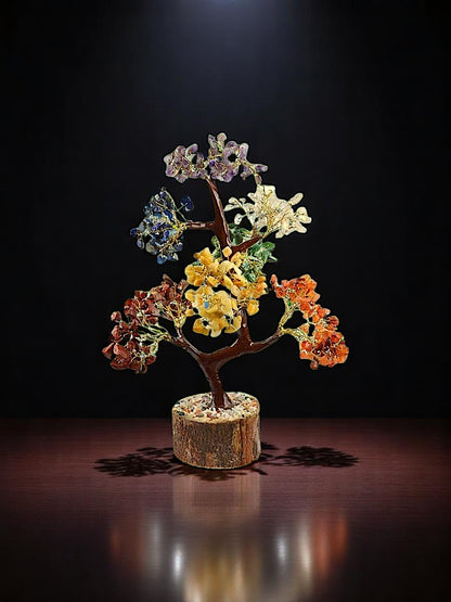7 Chakra Natural Gemstone Crystal Tree