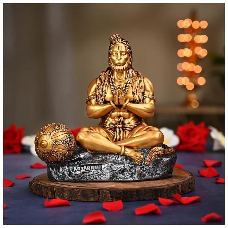 Mahabali Lord Hanuman Ji Statue – Handcrafted Resin Idol for Home, Office & Car Dashboard Decor