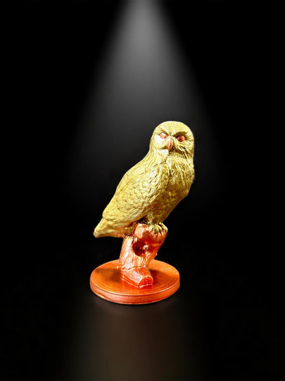 Golden Owl Figurine
