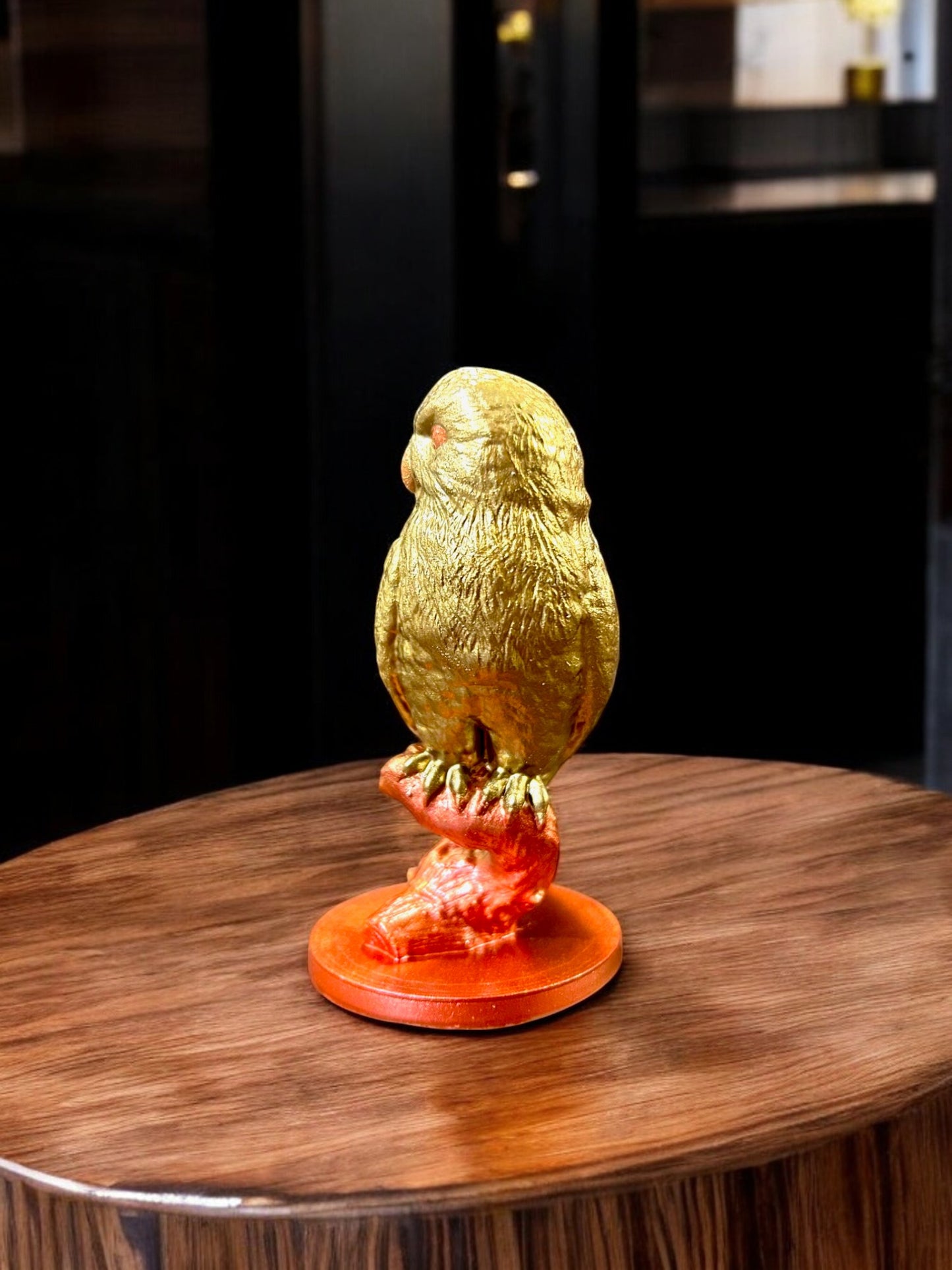Golden Owl Figurine