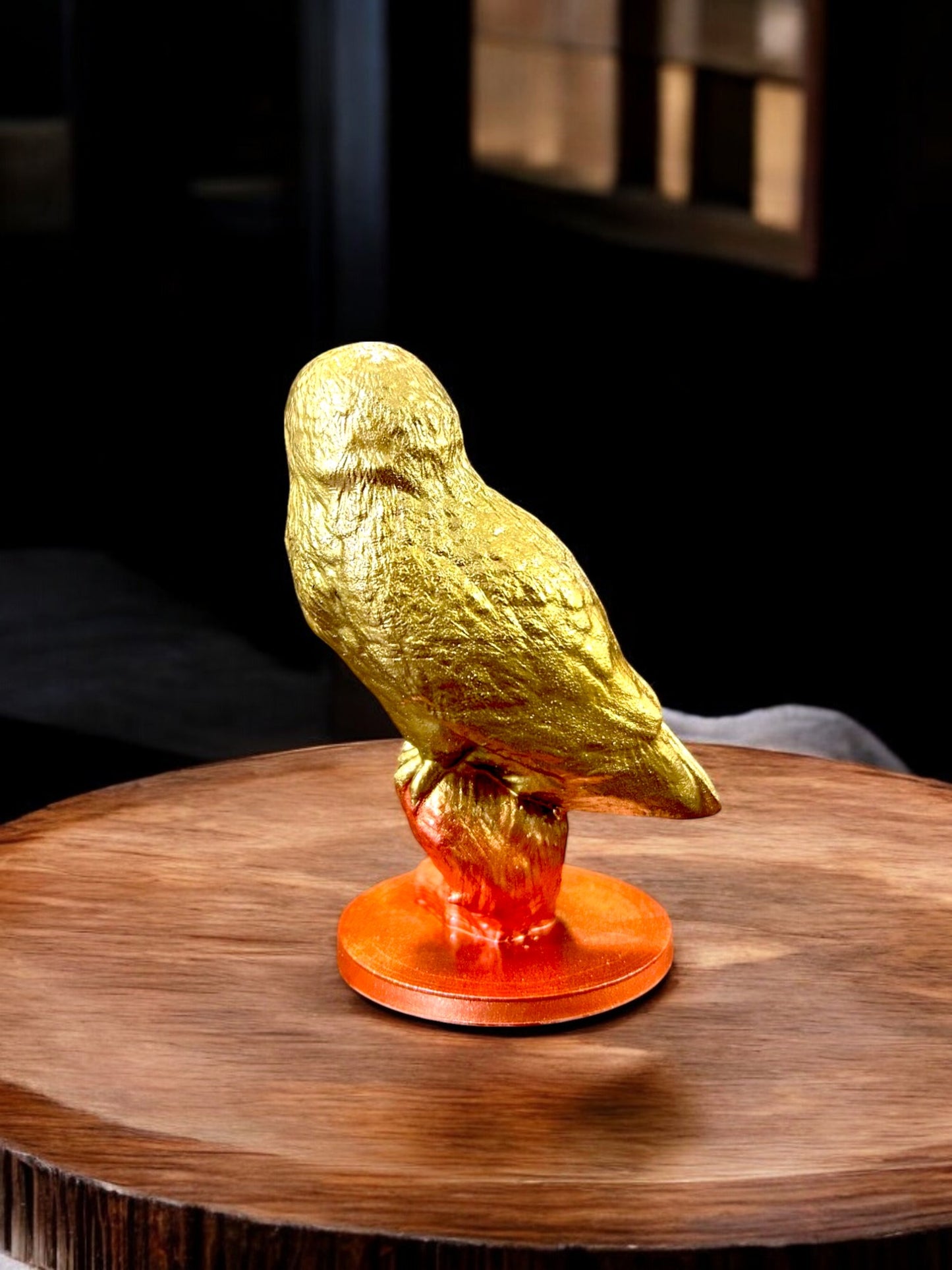 Golden Owl Figurine