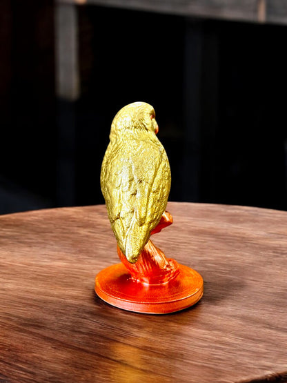 Golden Owl Figurine