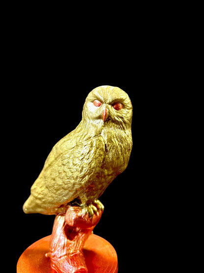 Golden Owl Figurine