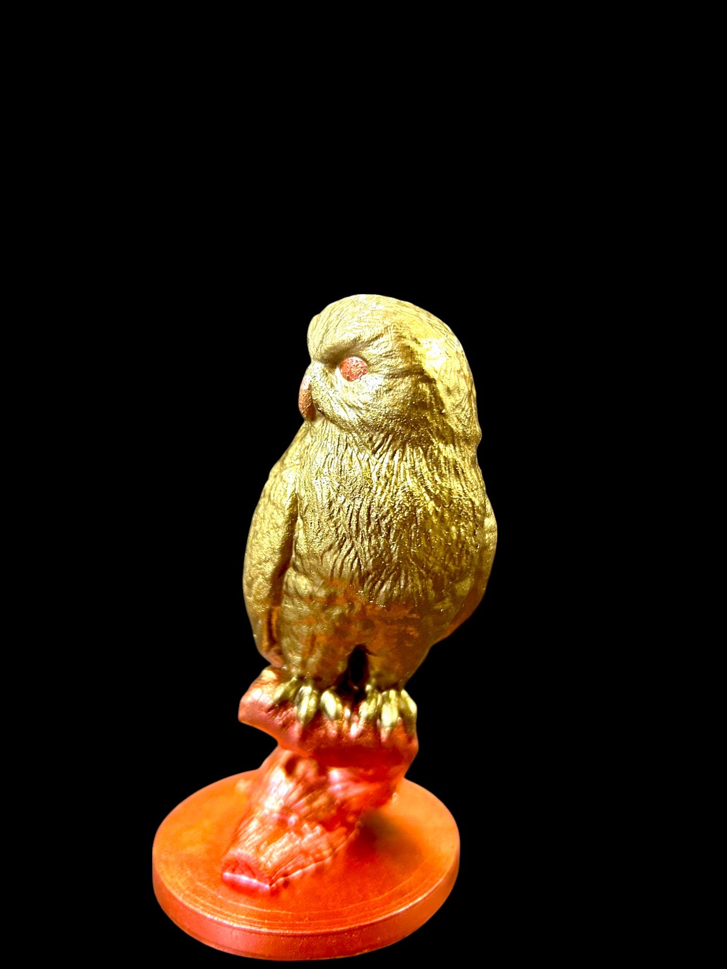 Golden Owl Figurine
