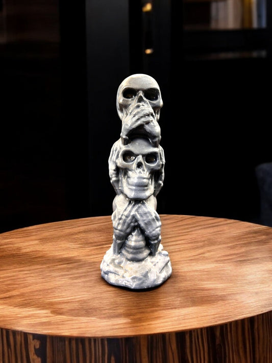 Stacked Skulls Paperweight
