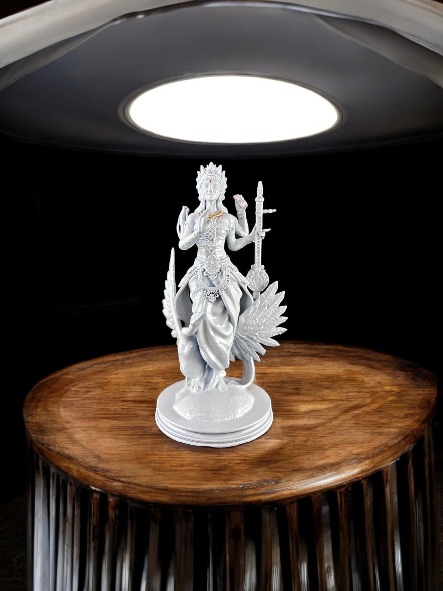 Elegant Saraswati Maa Idol for Home Temple | Goddess of Wisdom & Learning | Divine Resin Statue