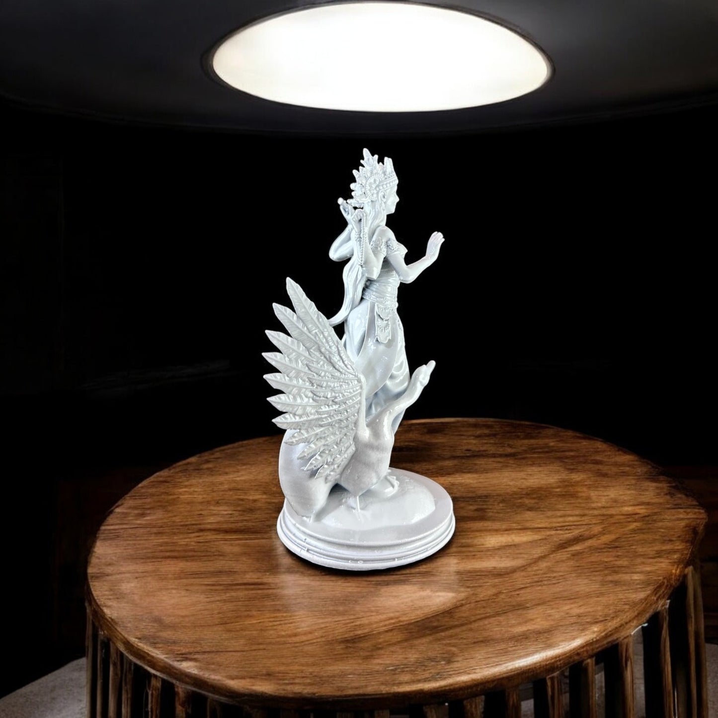 Elegant Saraswati Maa Idol for Home Temple | Goddess of Wisdom & Learning | Divine Resin Statue
