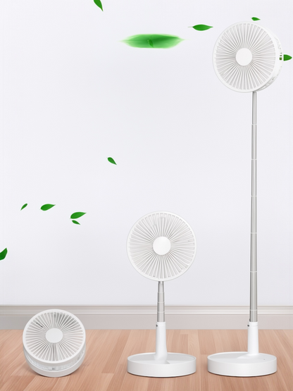 Adjustable Height Telescopic Rechargeable Standing Fan