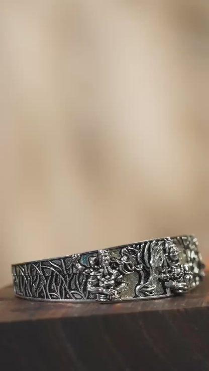 Men’s Oxidised Silver Mahakal Bracelet